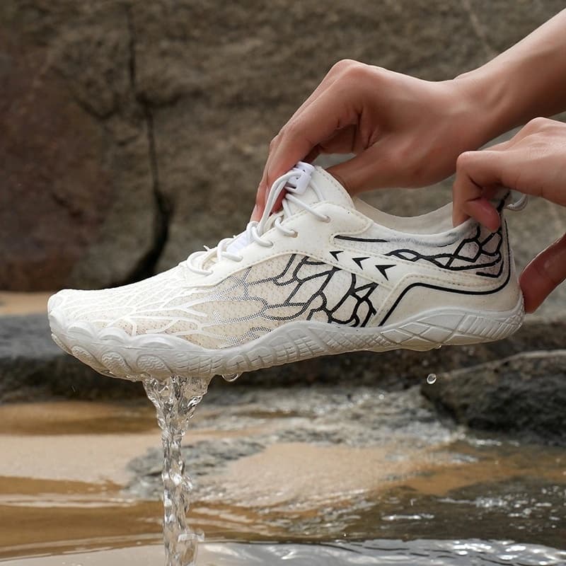 Breathable Light non-slip barefoot shoes White/Black (Unisex)