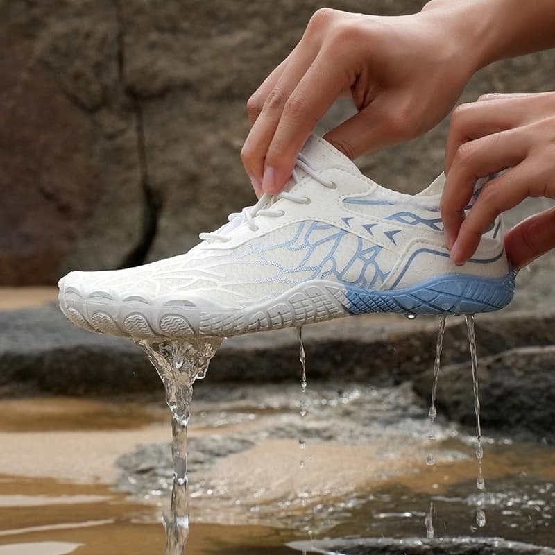 Breathable Light non-slip barefoot shoes White/Blue (Unisex)
