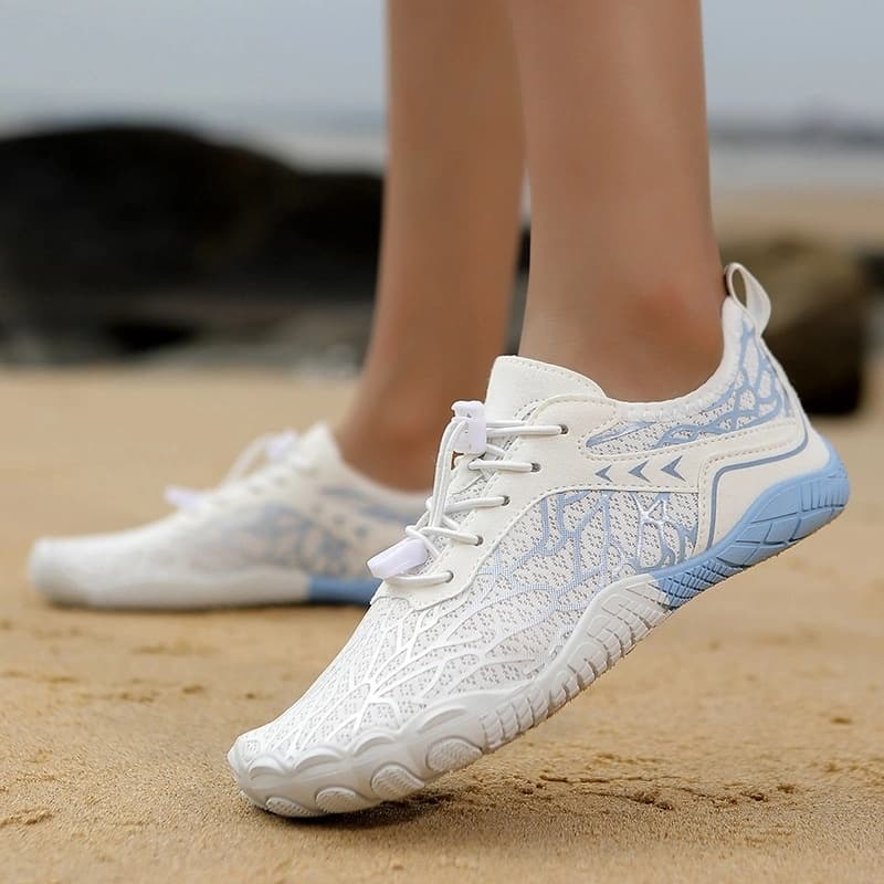 Breathable Light non-slip barefoot shoes White/Blue (Unisex)