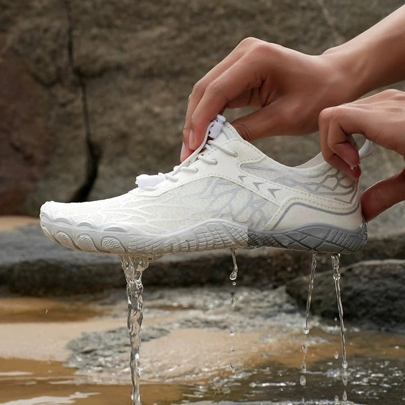 Breathable Light non-slip barefoot shoes White/Gray (Unisex)