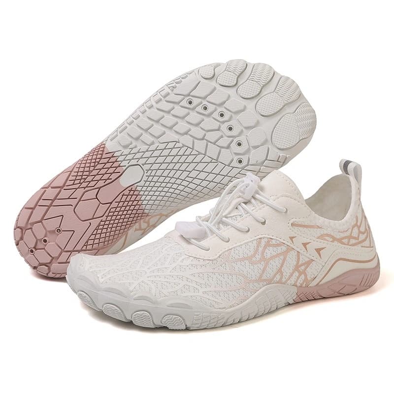 All-Terrain Light Non-Slip Barefoot Shoes White/Pink (Unisex)