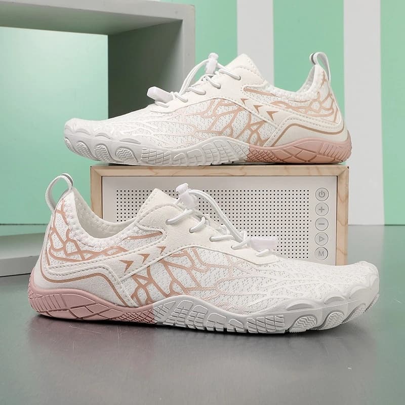 All-Terrain Light Non-Slip Barefoot Shoes White/Pink (Unisex)
