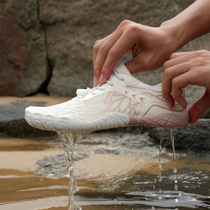 All-Terrain Light Non-Slip Barefoot Shoes White/Pink (Unisex)