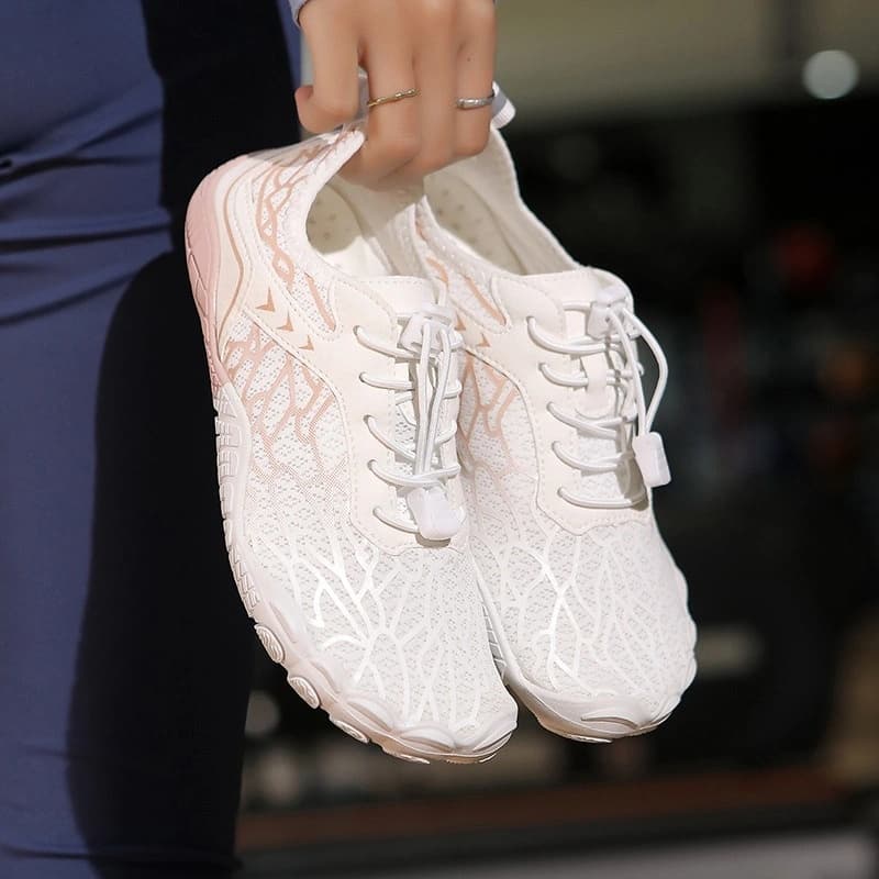 All-Terrain Light Non-Slip Barefoot Shoes White/Pink (Unisex)