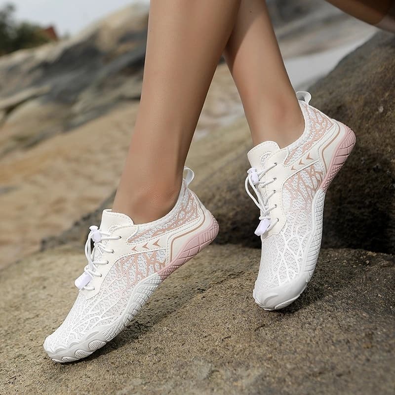 All-Terrain Light Non-Slip Barefoot Shoes White/Pink (Unisex)