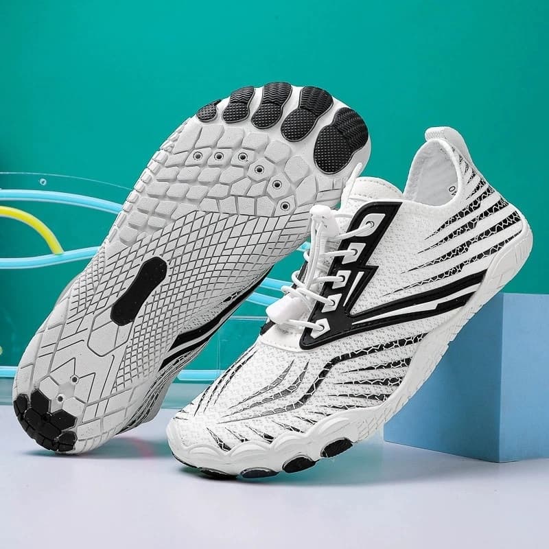 Breathable Light non-slip barefoot shoes White/Black (Unisex)