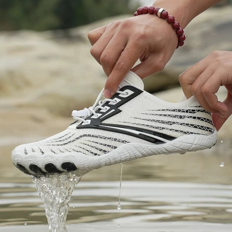 Breathable Light non-slip barefoot shoes White/Black (Unisex)