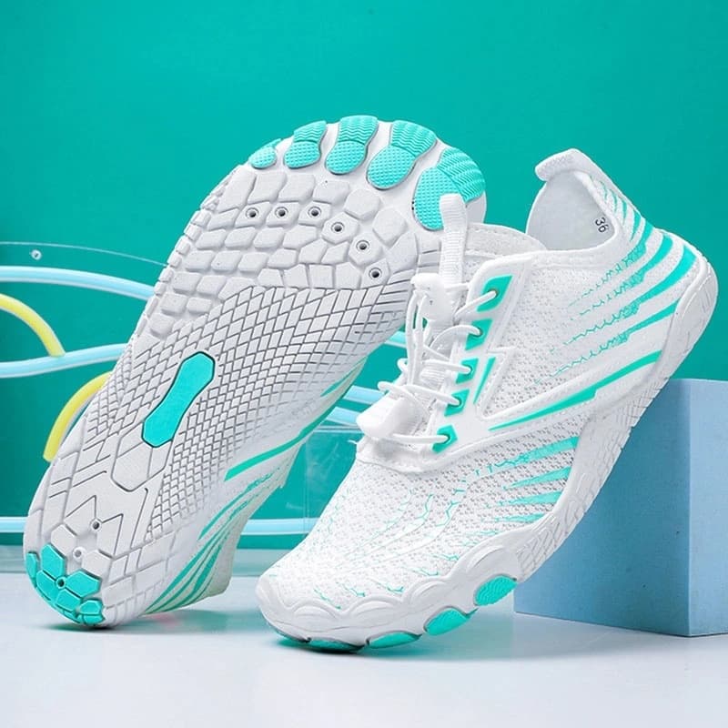 All-Terrain Light Non-Slip Barefoot Shoes White/Green (Unisex)