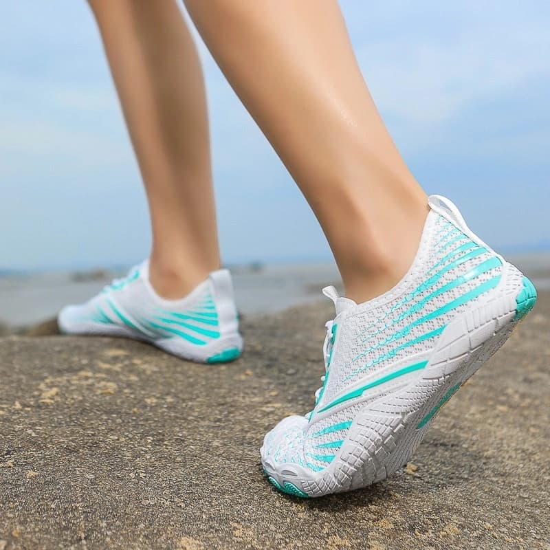 All-Terrain Light Non-Slip Barefoot Shoes White/Green (Unisex)