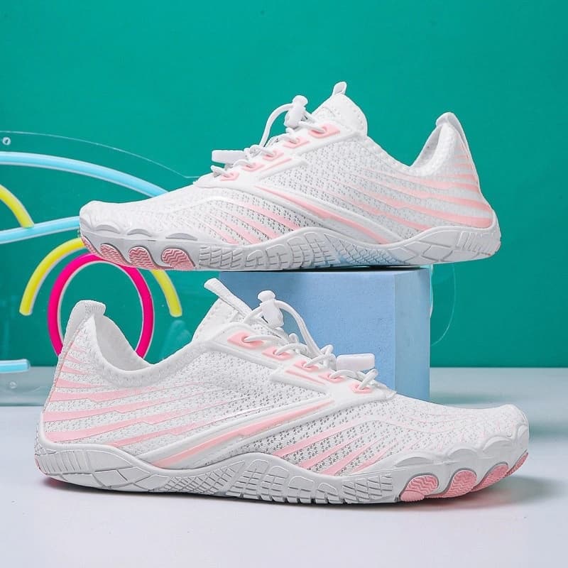 Breathable Light non-slip barefoot shoes White/Pink (Unisex)