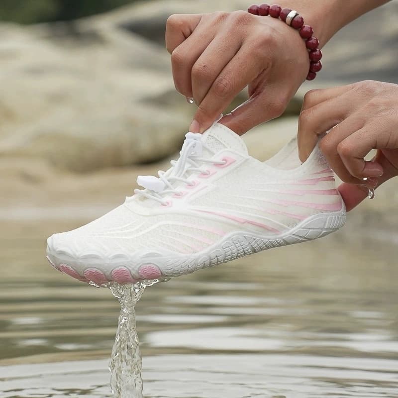 Breathable Light non-slip barefoot shoes White/Pink (Unisex)