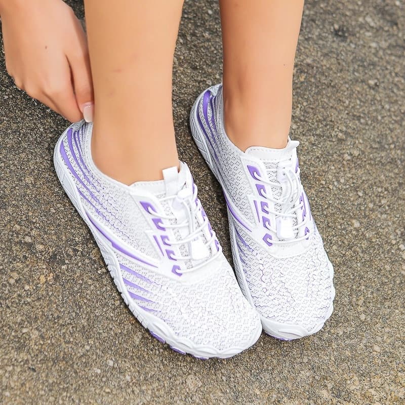 Breathable Light non-slip barefoot shoes White/Purple (Unisex)