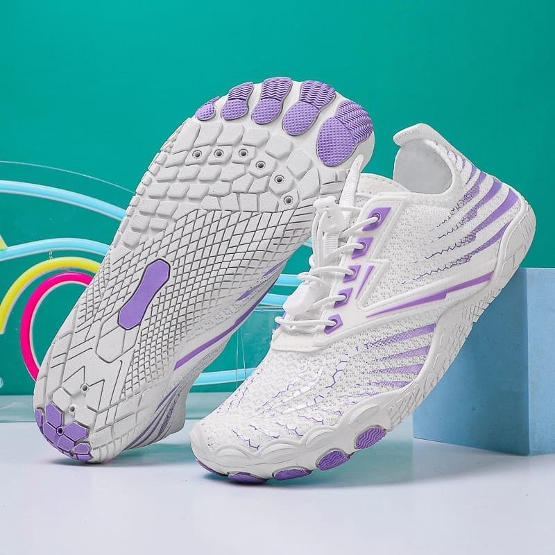 Breathable Light non-slip barefoot shoes White/Purple (Unisex)