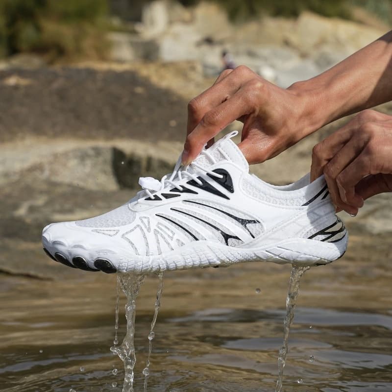 All-Terrain Light Non-Slip Barefoot Shoes White/Black (Unisex)