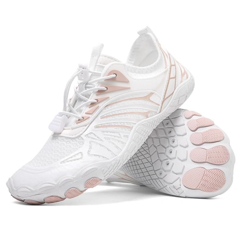 All-Terrain Light Non-Slip Barefoot Shoes White/Pink (Unisex)