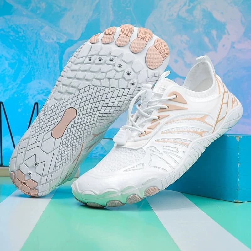 All-Terrain Light Non-Slip Barefoot Shoes White/Pink (Unisex)