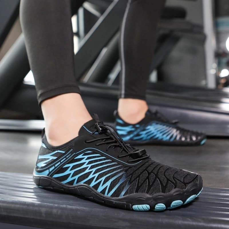 All-Terrain Light Non-Slip Barefoot Shoes Black/Blue (Unisex)