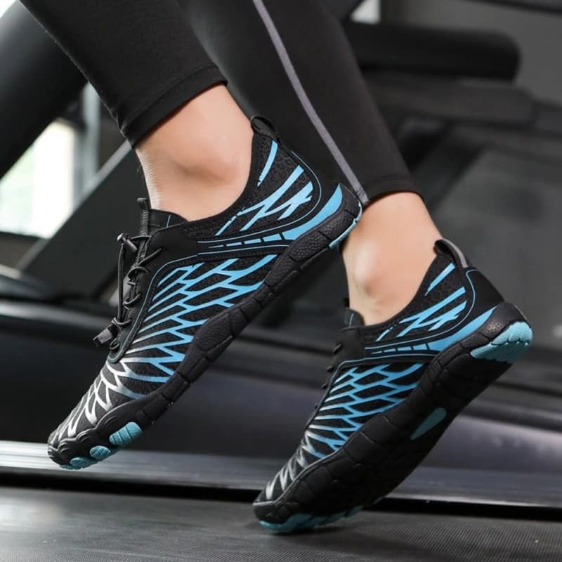 All-Terrain Light Non-Slip Barefoot Shoes Black/Blue (Unisex)