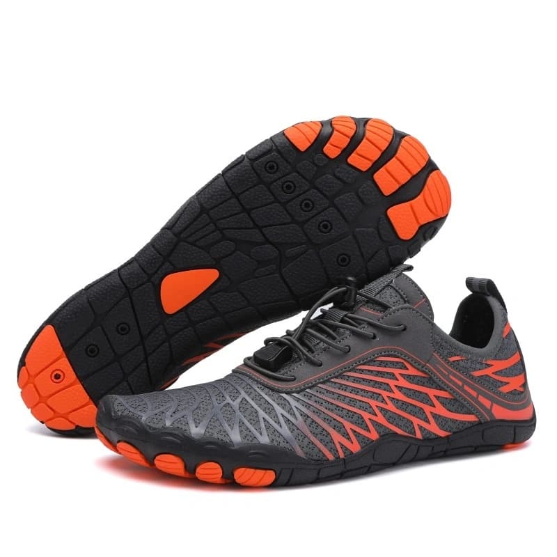 Breathable Light non-slip barefoot shoes Grey/Orange (Unisex)