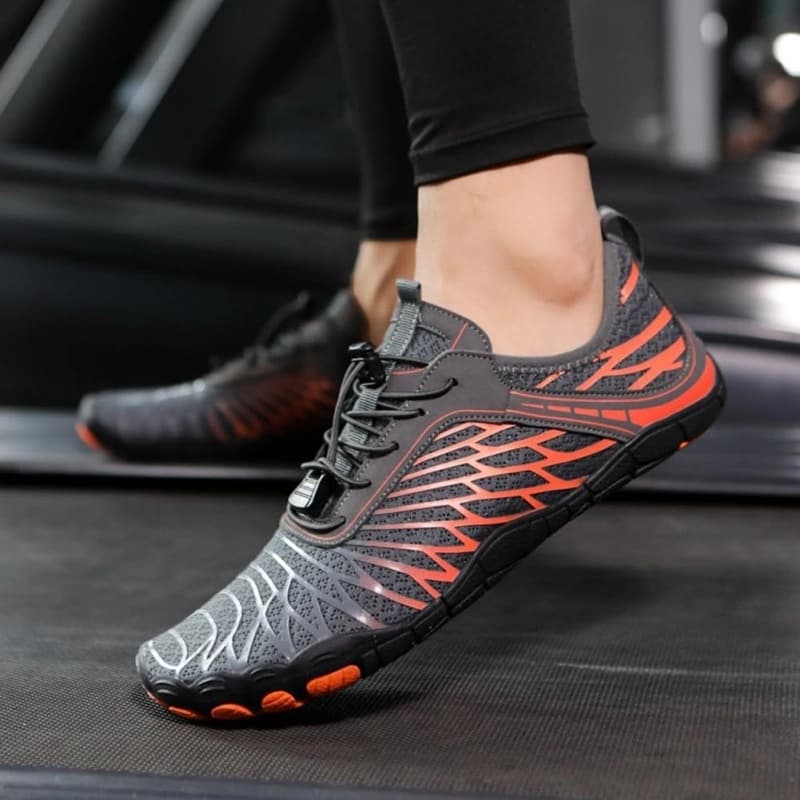 Breathable Light non-slip barefoot shoes Grey/Orange (Unisex)