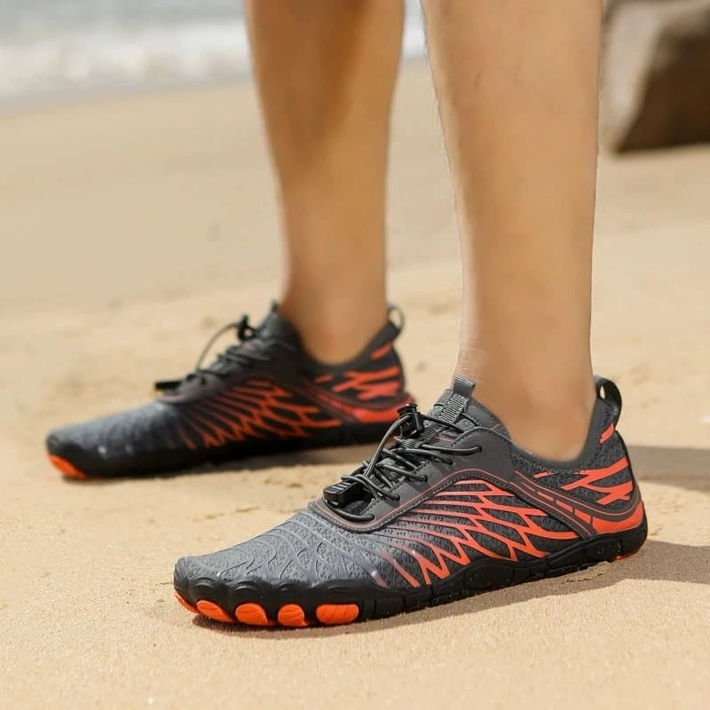 Breathable Light non-slip barefoot shoes Grey/Orange (Unisex)