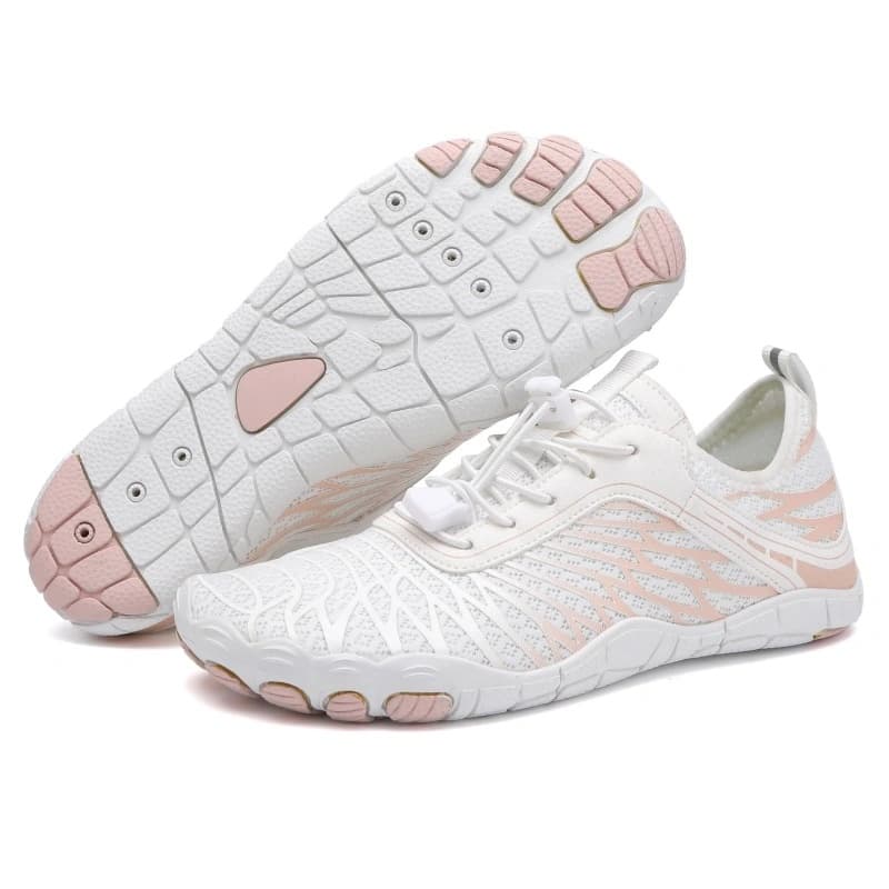 All-Terrain Light Non-Slip Barefoot Shoes White/Pink (Unisex)