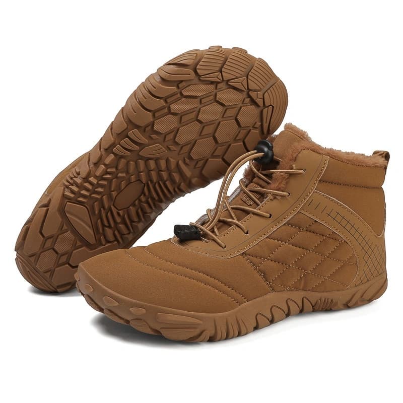 All-Terrain Light Non-Slip Winter Barefoot Shoes Brown (Unisex)