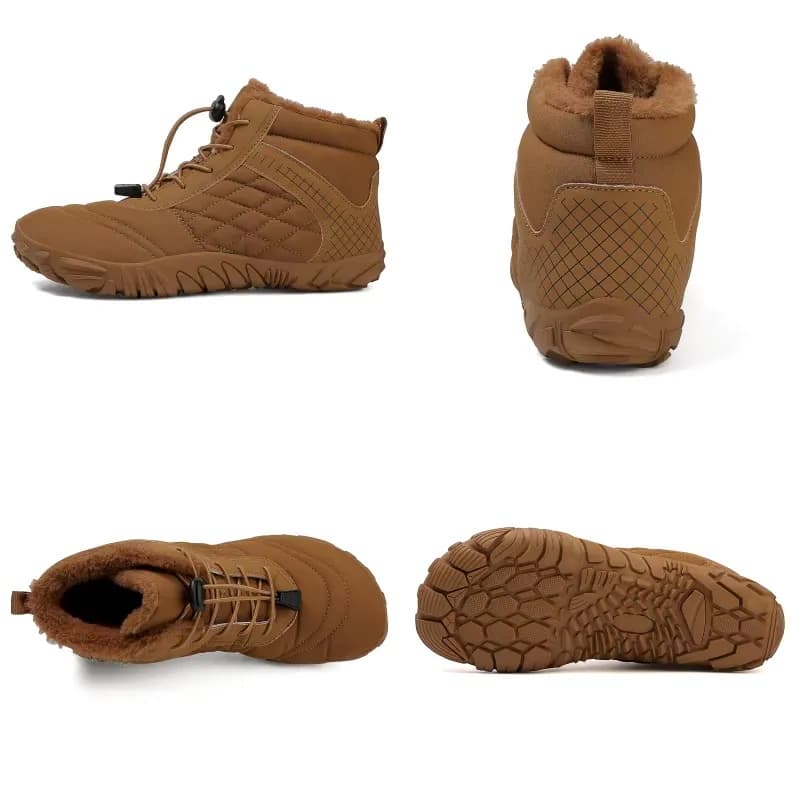 All-Terrain Light Non-Slip Winter Barefoot Shoes Brown (Unisex)