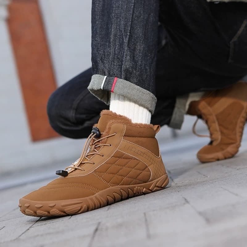 All-Terrain Light Non-Slip Winter Barefoot Shoes Brown (Unisex)