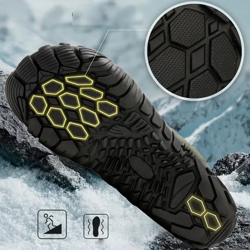 Breathable Light non-slip Winter Barefoot Shoes Gray (Unisex)