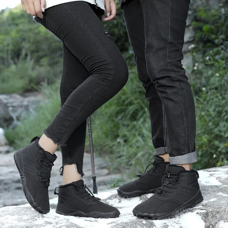 All-Terrain Light Non-Slip Winter Barefoot Shoes Black (Unisex)