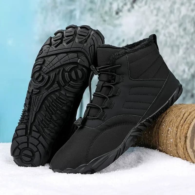 All-Terrain Light Non-Slip Winter Barefoot Shoes Black (Unisex)