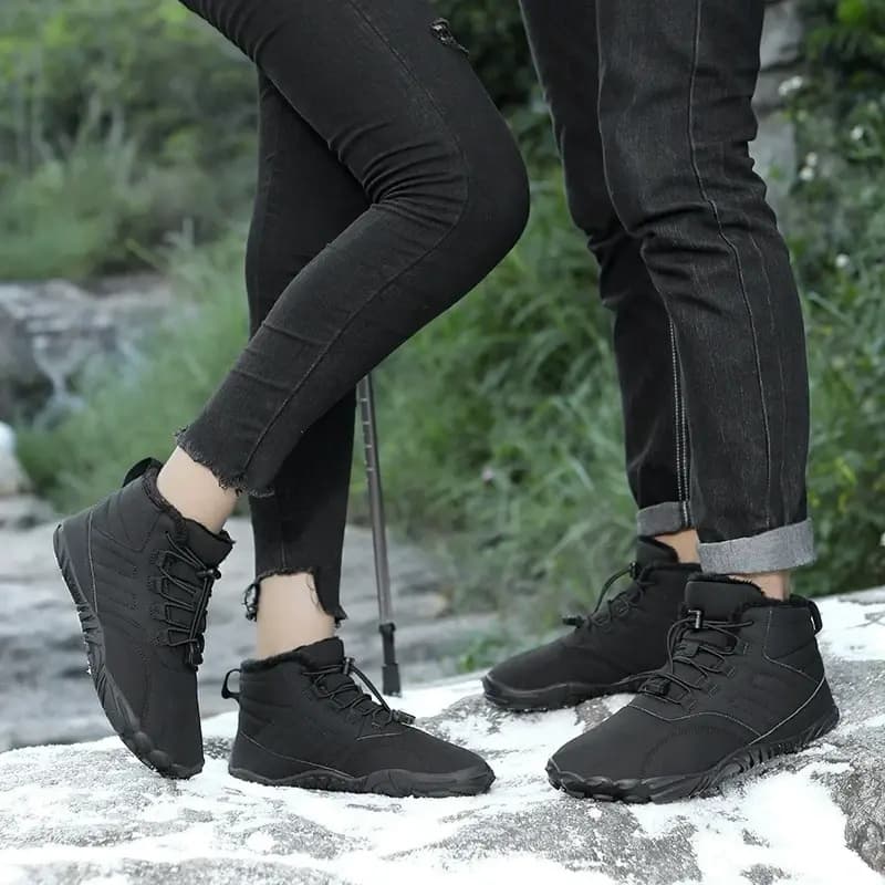 All-Terrain Light Non-Slip Winter Barefoot Shoes Black (Unisex)