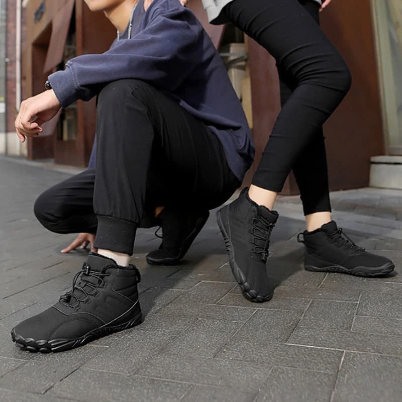 All-Terrain Light Non-Slip Winter Barefoot Shoes Black (Unisex)