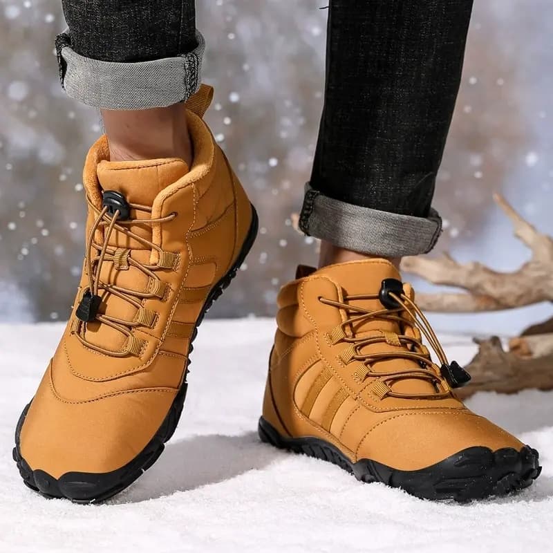 All-Terrain Light Non-Slip Winter Barefoot Shoes Brown (Unisex)